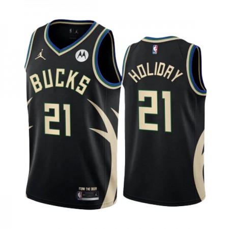 Dres Milwaukee Bucks Jrue Holiday 21 Jordan 2022-23 Statement Edition Crno Swingman